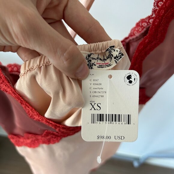 NWT Intimately Free People On The Rise Mini Slip In Rose Smoke Combo - Picture 5 of 10